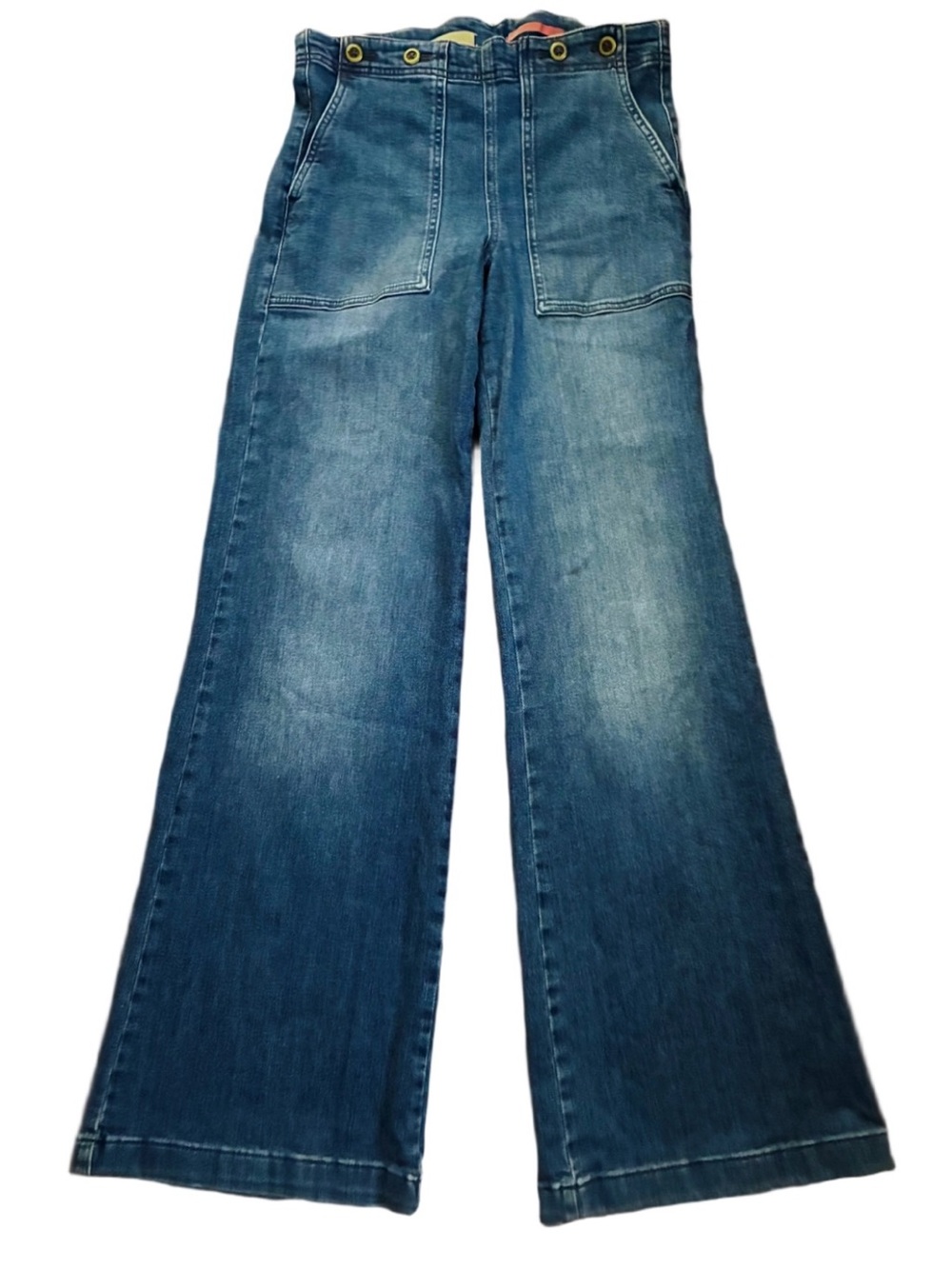 Pilcro Women’s High Rise Wide-Leg Utility Jeans with Pockets
